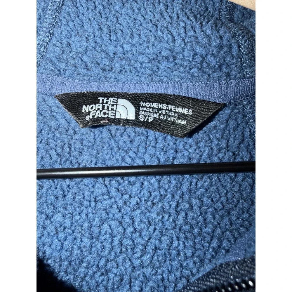 The North Face Womens Fleece Zip Up Hoodie Blue Heather‎ Size S - Picture 4 of 5